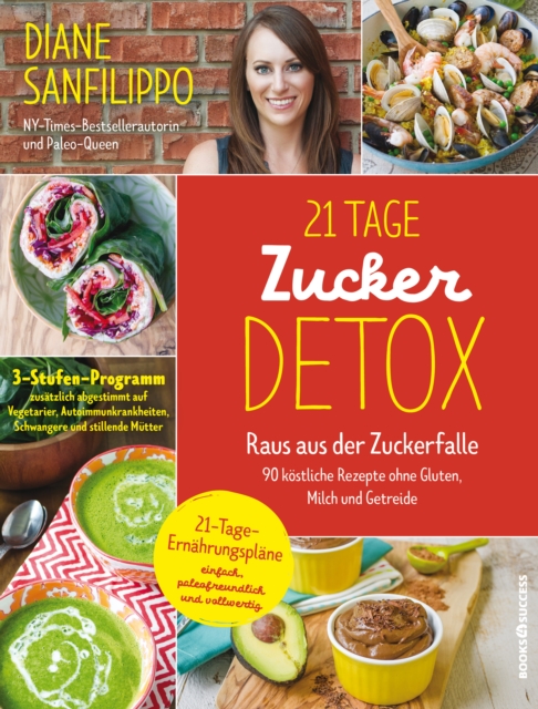 21-Tage-Zucker-Detox : Raus aus der Zuckerfalle - 90 kostliche Rezepte ohne Gluten, Milch und Getreide, EPUB eBook