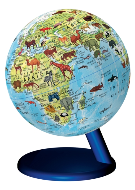Animal Illuminated Globe 15cm : Animal Globe by Stellanova with USB port, Globe Book