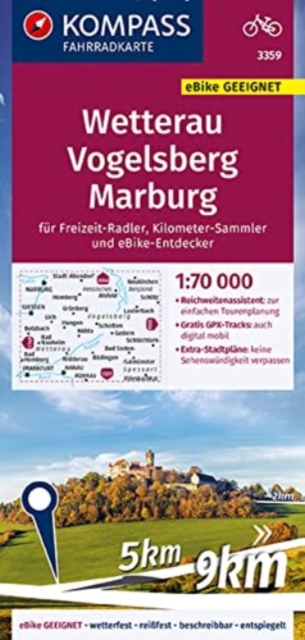 Wetterau / Vogelsberg / Marburg, Sheet map, folded Book
