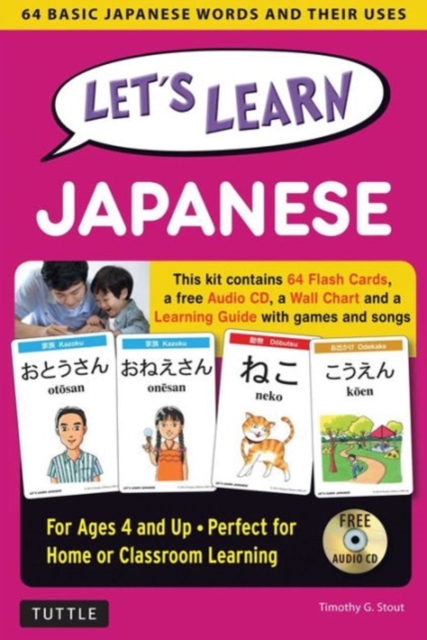 Let's Learn Japanese Kit : 64 Basic Japanese Words and Their Uses (Flash Cards, Audio, Games & Songs, Learning Guide and Wall Chart), Multiple-component retail product Book