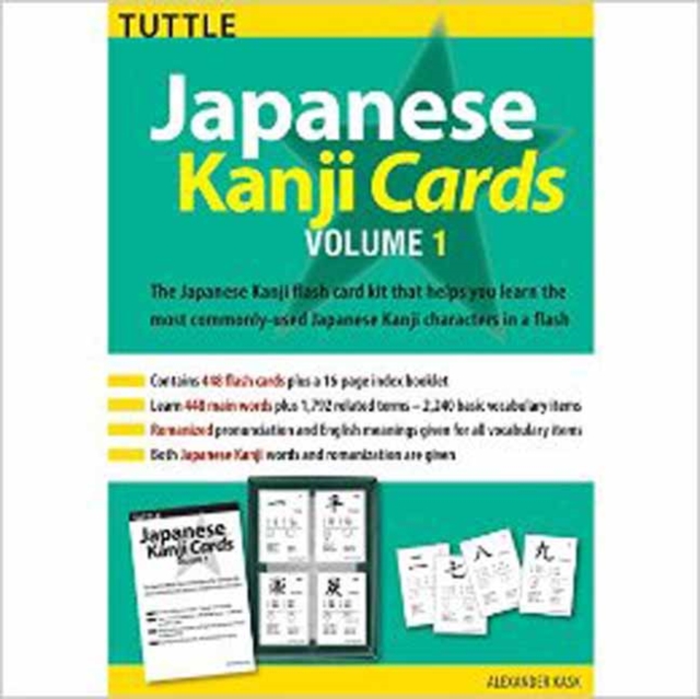 Japanese Kanji Cards Kit Volume 1 : Learn 448 Japanese Characters Including Pronunciation, Sample Sentences & Related Compound Words Volume 1, Multiple-component retail product Book