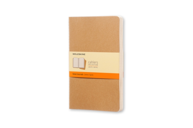 Moleskine Ruled Cahier L - Kraft Cover (3 Set), Multiple copy pack Book
