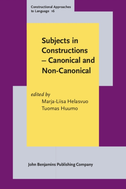 Subjects in Constructions - Canonical and Non-Canonical, PDF eBook