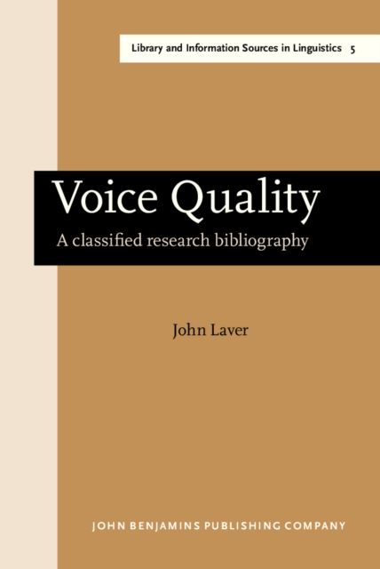 Voice Quality : A classified research bibliography, PDF eBook