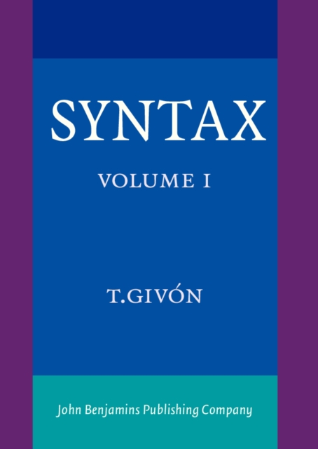 Syntax : An Introduction. Volume I, PDF eBook