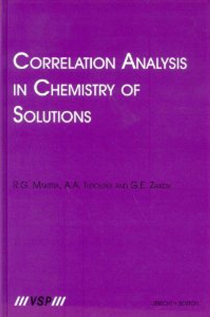 Correlation Analysis in Chemistry of Solutions, PDF eBook