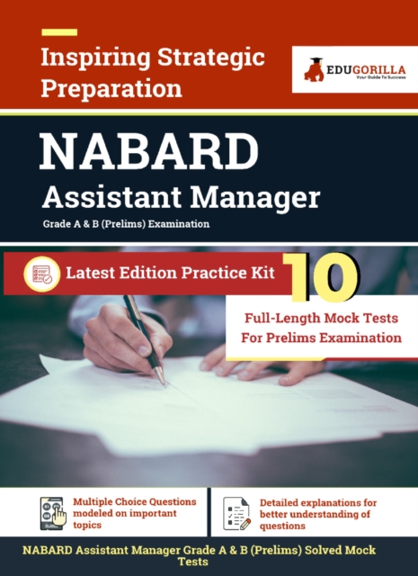 NABARD Assistant Manager Prelims Exam 2021 (Grade A & B) | 10 Full-length Mock Tests (Solved) | Preparation Kit by EduGorilla, PDF eBook