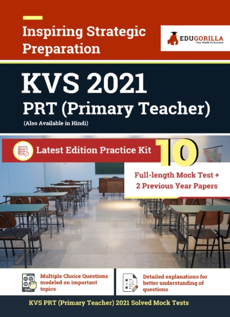 KVS PRT (Primary Teacher) 2021 10 Full-length Mock Test + 2 Previous year Papers, PDF eBook