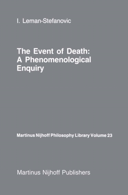 The Event of Death: a Phenomenological Enquiry, PDF eBook