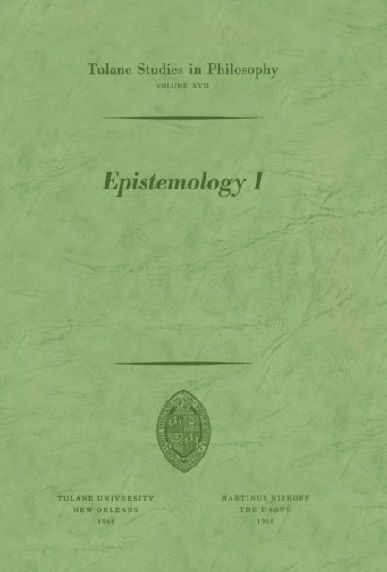 Epistemology I, PDF eBook