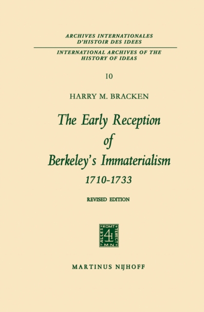 The Early Reception of Berkeley's Immaterialism 1710-1733, PDF eBook