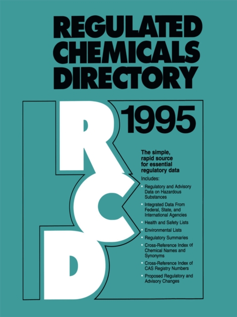 Regulated Chemicals Directory 1995, PDF eBook