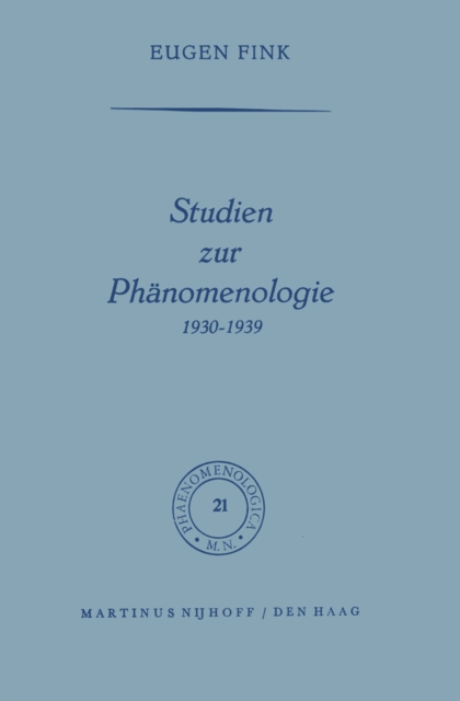 Studien zur Phanomenologie 1930-1939, PDF eBook