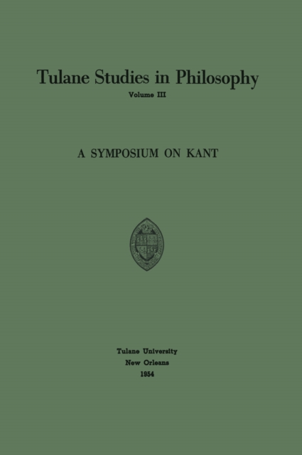 A Symposium on Kant, PDF eBook