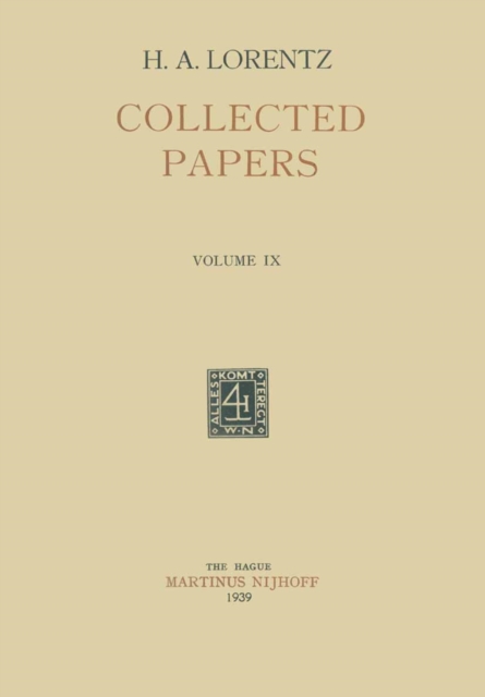 Collected Papers : Volume IX, PDF eBook