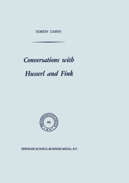 Conversations with Husserl and Fink, PDF eBook
