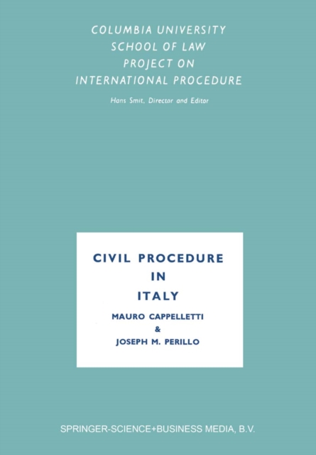 Civil Procedure in Italy, PDF eBook