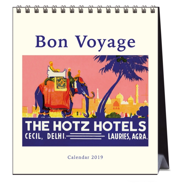 BON VOYAGE VINTAGE HOTEL LABELS 2019 CAL, Spiral bound Book