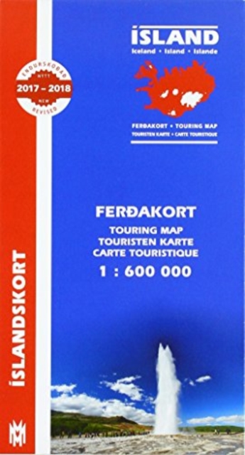 Iceland Touring Map for drivers and tourists 1:600 000, Sheet map, folded Book