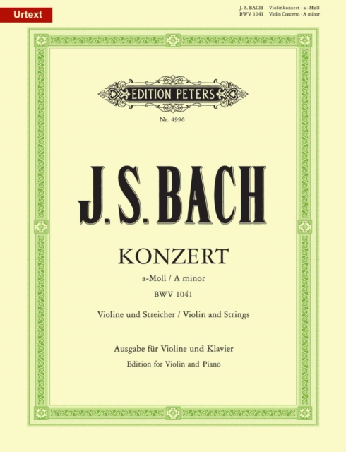 CONCERTO NO 1 IN A MINOR BWV 1041, Paperback Book
