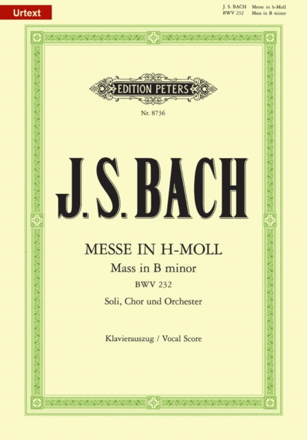 MASS IN B MINOR BWV 232 VOCAL SCORE,  Book