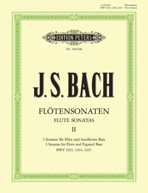 FLUTE SONATAS VOL 2 BWV1033 1035, Paperback Book